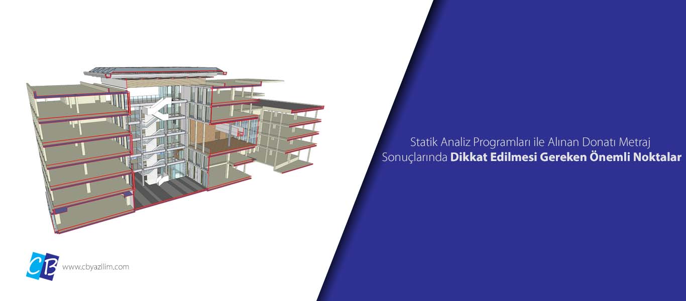 Statik Analiz Programları ile alınan donatı metrajı